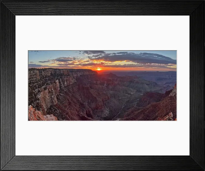 Framed Print : The sun rising at Grand Canyon North Rim, viewed from the Angels Window Overlook at Cape Royal, Grand Canyon National Park, UNESCO World Heritage Site, Arizona, United States of America, North America Framed Print : The sun rising at Grand Canyon North Rim, viewed from the Angels Window Overlook at Cape Royal, Grand Canyon National Park, UNESCO World Heritage Site, Arizona, United States of America, North America
