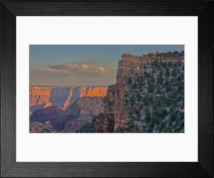 Framed Print : Closeup of Angel's Window at Cape Royal on North Rim above Unker Creek near sundown, with brown haze on the horizon smoke from a wildfire near the park, Grand Canyon National Park, UNESCO World Heritage Site, Arizona, United States of America Framed Print : Closeup of Angel's Window at Cape Royal on North Rim above Unker Creek near sundown, with brown haze on the horizon smoke from a wildfire near the park, Grand Canyon National Park, UNESCO World Heritage Site, Arizona, United States of America