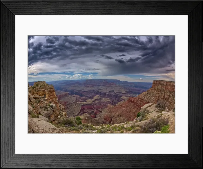 Framed Print : View from Moran Point at Grand Canyon South Rim on a cloudy day with Zuni Point on the right in the distance, Grand Canyon National Park, UNESCO World Heritage Site, Arizona, United States of America, North America Framed Print : View from Moran Point at Grand Canyon South Rim on a cloudy day with Zuni Point on the right in the distance, Grand Canyon National Park, UNESCO World Heritage Site, Arizona, United States of America, North America