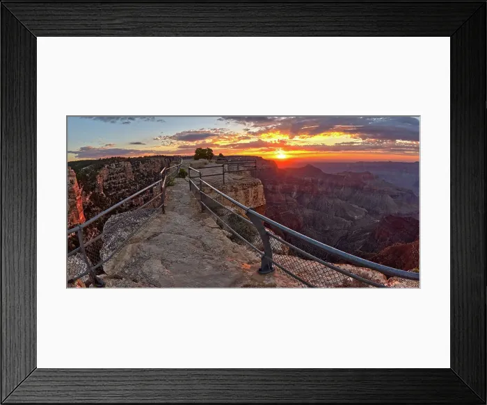 Framed Print : Angels Window Overlook on North Rim of Grand Canyon at sunrise, Grand Canyon National Park, UNESCO World Heritage Site, Arizona, United States of America, North America