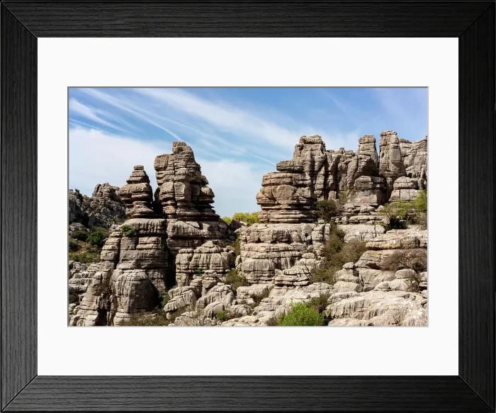 Framed Print : Limestone rock formations in El Torcal de Antequera nature reserve, Andalusia, Spain, Europe Framed Print : Limestone rock formations in El Torcal de Antequera nature reserve, Andalusia, Spain, Europe