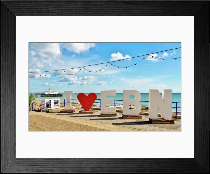 Framed Print : Sign welcoming visitors and holidaymakers on the seafront at Eastbourne, East Sussex, England, United Kingdom, Europe Framed Print : Sign welcoming visitors and holidaymakers on the seafront at Eastbourne, East Sussex, England, United Kingdom, Europe