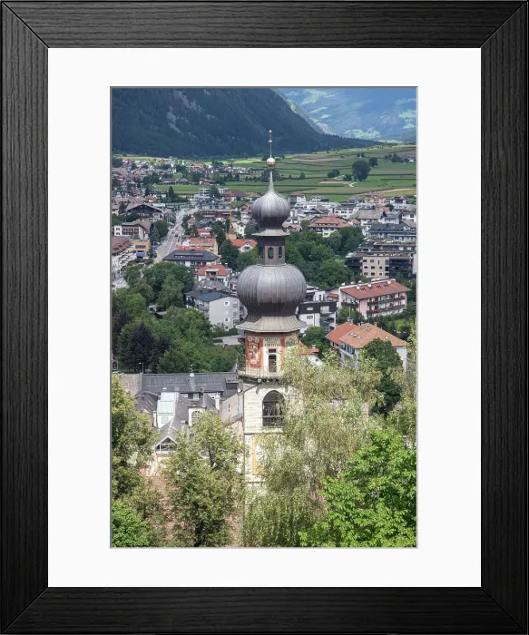 Framed Print : Tower of Church of Santa Katerina, Bruneck, Sudtirol (South Tyrol) (Province of Bolzano), Italy, Europe Framed Print : Tower of Church of Santa Katerina, Bruneck, Sudtirol (South Tyrol) (Province of Bolzano), Italy, Europe