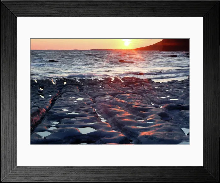 Framed Print : Sunset from Dunraven Bay, Southerndown, Glamorgan Heritage Coast, South Wales, United Kingdom, Europe Framed Print : Sunset from Dunraven Bay, Southerndown, Glamorgan Heritage Coast, South Wales, United Kingdom, Europe