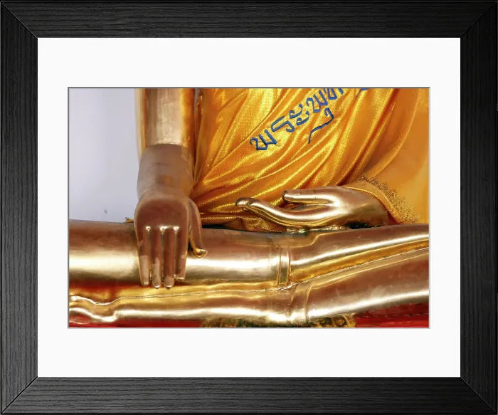 Framed Print : Golden Buddha statue, earth witness gesture, Wat Pho (Temple of the Reclining Buddha), Bangkok, Thailand, Southeast Asia, Asia Framed Print : Golden Buddha statue, earth witness gesture, Wat Pho (Temple of the Reclining Buddha), Bangkok, Thailand, Southeast Asia, Asia