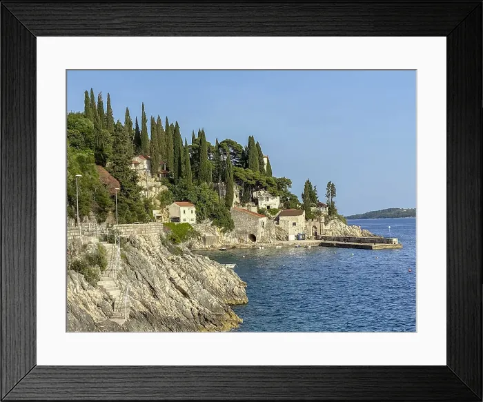 Framed Print : Trsteno village by the Adriatic Sea on the Dalmatian coast, Trsteno, Croatia, Europe Framed Print : Trsteno village by the Adriatic Sea on the Dalmatian coast, Trsteno, Croatia, Europe