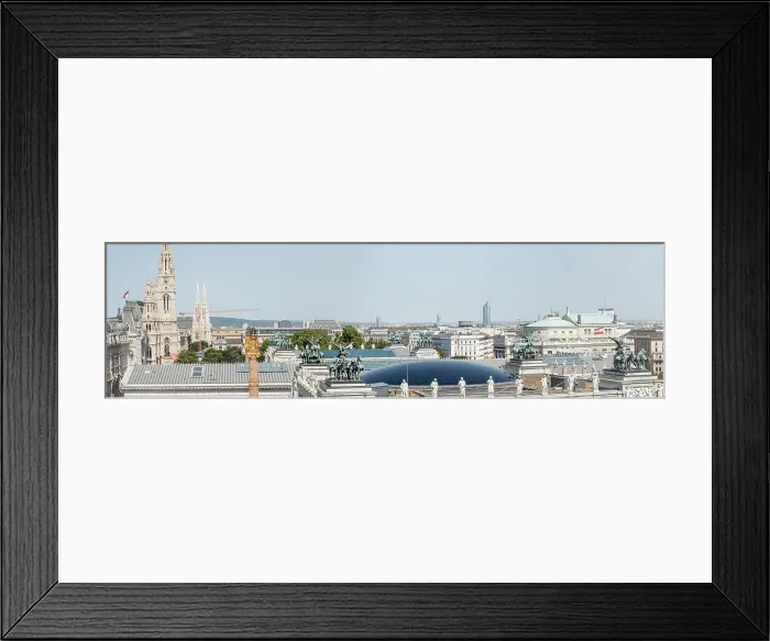 Framed Print : Rooftop view from the Justizcafe of the City Hall and Parliament, Vienna, Austria, Europe Framed Print : Rooftop view from the Justizcafe of the City Hall and Parliament, Vienna, Austria, Europe