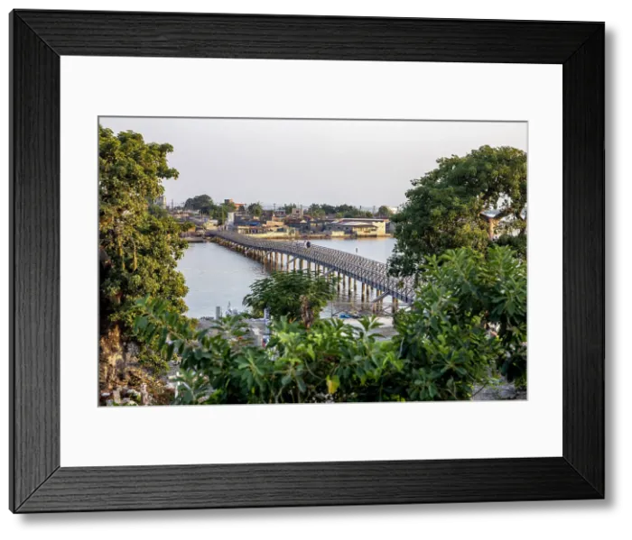 Framed Print : Catholic graveyard and bridge in Fadiouth, Senegal, West Africa, Africa Framed Print : Catholic graveyard and bridge in Fadiouth, Senegal, West Africa, Africa