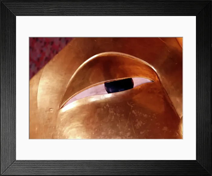 Framed Print : Wat Pho (Temple of the Reclining Buddha), detail of eye of big reclining golden Buddha statue (Phra Buddhasaiyas), Bangkok, Thailand, Southeast Asia, Asia Framed Print : Wat Pho (Temple of the Reclining Buddha), detail of eye of big reclining golden Buddha statue (Phra Buddhasaiyas), Bangkok, Thailand, Southeast Asia, Asia