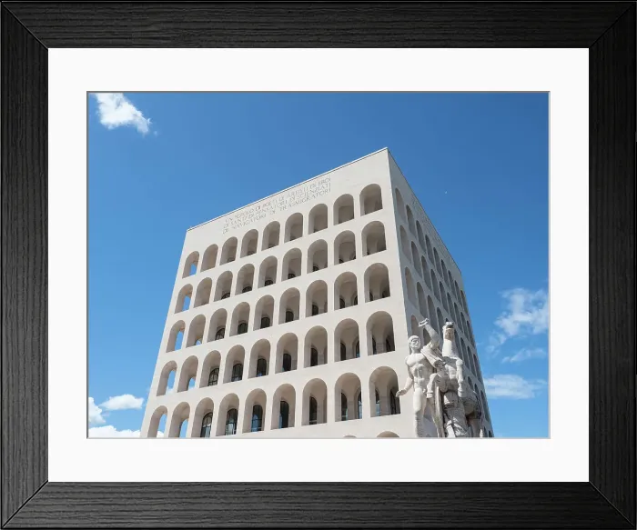 Framed Print : Palazzo della Civilta (Square Colosseum), Mussolini architecture, EUR District, Rome, Lazio, Italy, Europe Framed Print : Palazzo della Civilta (Square Colosseum), Mussolini architecture, EUR District, Rome, Lazio, Italy, Europe