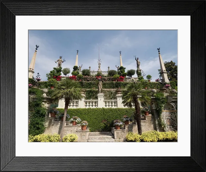 Framed Print : Italianate gardens, Palazzo Borromeo, Isola Bella, Lake Maggiore, Italian Lakes, Piedmont, Italy, Europe Framed Print : Italianate gardens, Palazzo Borromeo, Isola Bella, Lake Maggiore, Italian Lakes, Piedmont, Italy, Europe