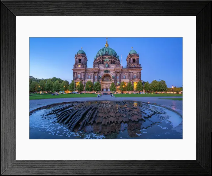 Framed Print : View of Berliner Dom (Berlin Cathedral) viewed from Lustgarten at dusk, Berlin, Germany, Europe Framed Print : View of Berliner Dom (Berlin Cathedral) viewed from Lustgarten at dusk, Berlin, Germany, Europe