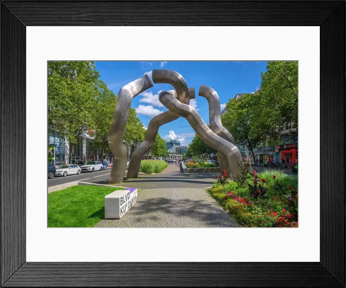 Framed Print : View of Sculpture in the Kurfurstendam in Berlin, Germany, Europe Framed Print : View of Sculpture in the Kurfurstendam in Berlin, Germany, Europe