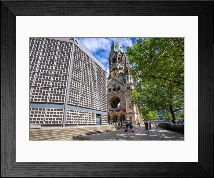 Framed Print : View of Kaiser Wilhelm Memorial Church, Kurfurstendamm, Charlottenburg, Berlin, Germany, Europe Framed Print : View of Kaiser Wilhelm Memorial Church, Kurfurstendamm, Charlottenburg, Berlin, Germany, Europe