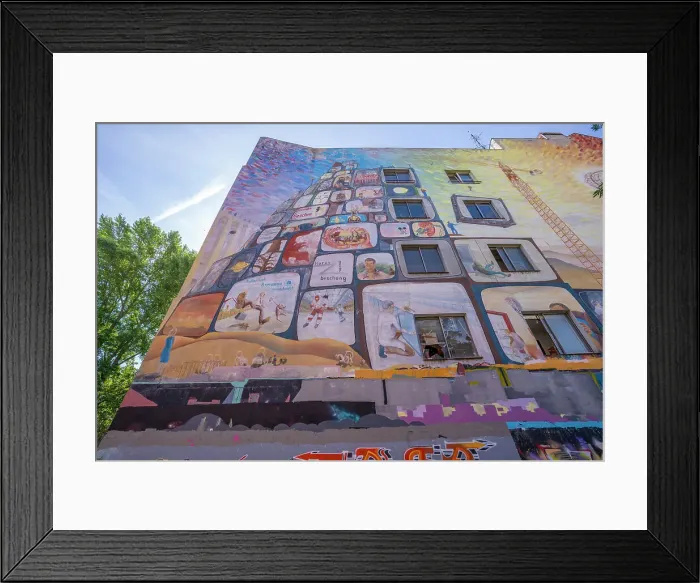Framed Print : View of ornate wall art just off Friedrichstrasse, Berlin, Germany, Europe Framed Print : View of ornate wall art just off Friedrichstrasse, Berlin, Germany, Europe