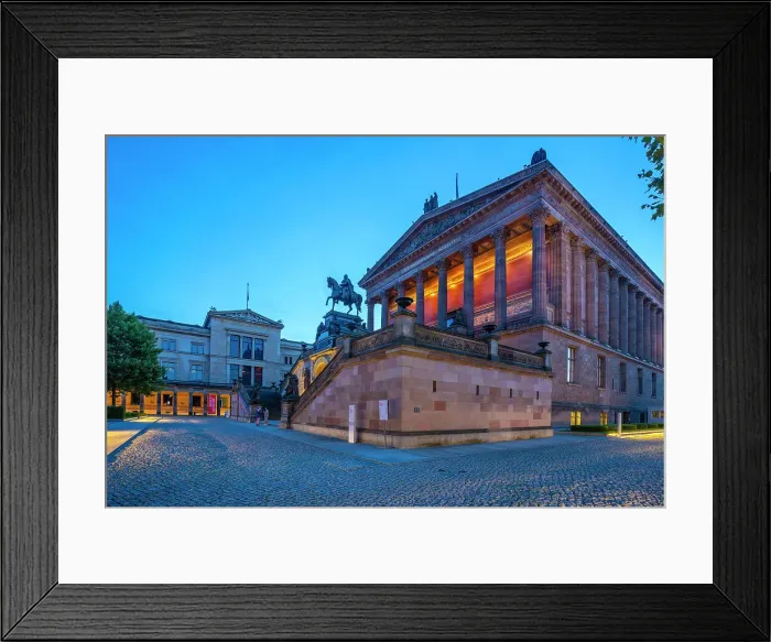 Framed Print : View of Alte Nationalgalerie and Kolonnadenhof at dusk, UNESCO World Heritage Site, Museum Island, Mitte, Berlin, Germany, Europe Framed Print : View of Alte Nationalgalerie and Kolonnadenhof at dusk, UNESCO World Heritage Site, Museum Island, Mitte, Berlin, Germany, Europe