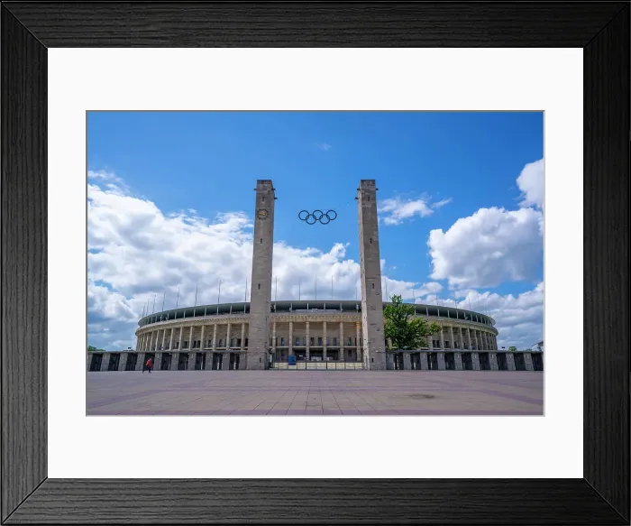 Framed Print : View of exterior of Olympiastadion Berlin, built for the 1936 Olympics, Berlin, Germany, Europe