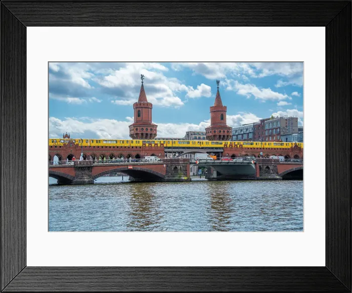 Framed Print : View of Oberbaum Bridge near Eastside section of the former Berlin Wall along the Spree River, Berlin, Germany, Europe Framed Print : View of Oberbaum Bridge near Eastside section of the former Berlin Wall along the Spree River, Berlin, Germany, Europe