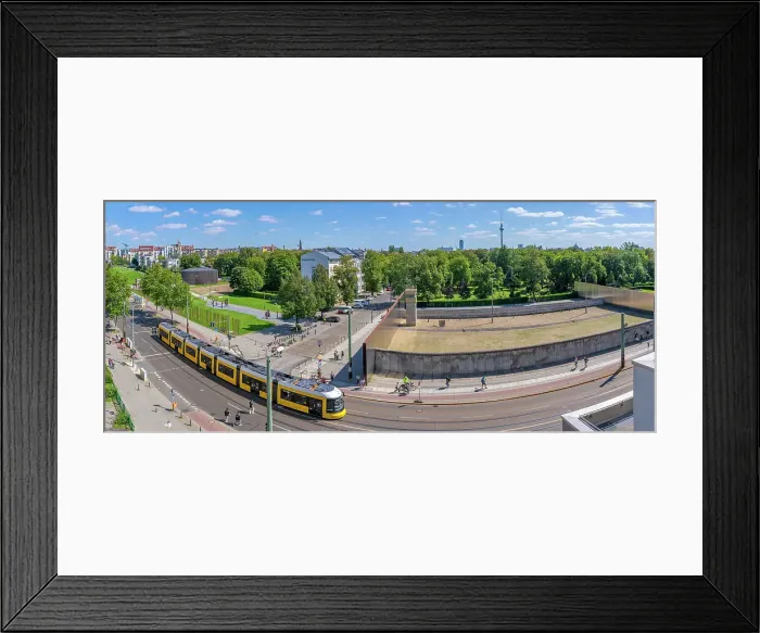 Framed Print : Elevated view of the Berlin Wall Memorial, Memorial Park, Bernauer Strasse, Berlin, Germany, Europe Framed Print : Elevated view of the Berlin Wall Memorial, Memorial Park, Bernauer Strasse, Berlin, Germany, Europe
