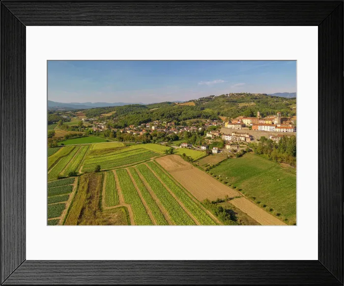 Framed Print : Elevated view of farmland, landscape and town, Monterchi, Province of Arezzo, Tuscany, Italy, Europe Framed Print : Elevated view of farmland, landscape and town, Monterchi, Province of Arezzo, Tuscany, Italy, Europe
