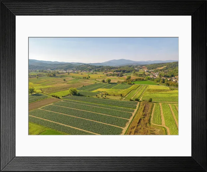Framed Print : Elevated view of farmland and landscape at Monterchi, Province of Arezzo, Italy, Europe Framed Print : Elevated view of farmland and landscape at Monterchi, Province of Arezzo, Italy, Europe