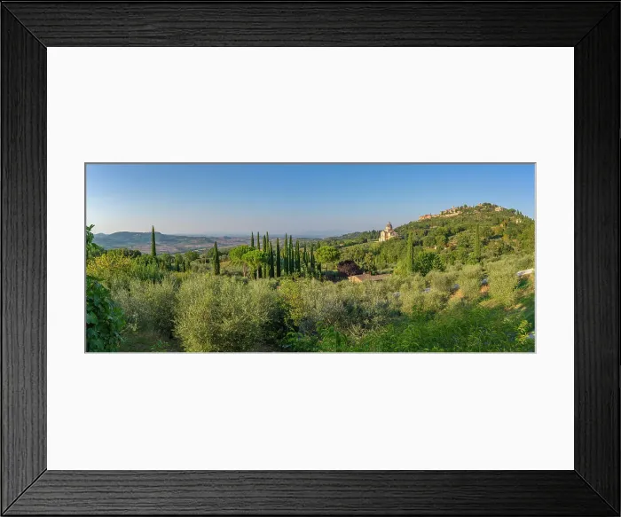 Framed Print : View of cypress trees and medieval hilltop town of Montepulciano, Montepulciano, Province of Siena, Tuscany, Italy, Europe Framed Print : View of cypress trees and medieval hilltop town of Montepulciano, Montepulciano, Province of Siena, Tuscany, Italy, Europe