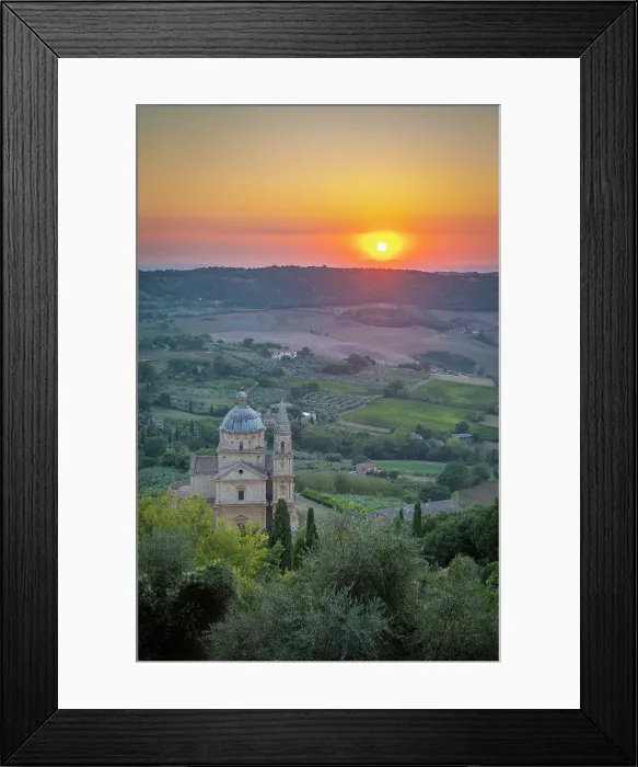 Framed Print : View of Tempio di San Biagio Church at sunset, Montepulciano, Province of Siena, Tuscany, Italy, Europe Framed Print : View of Tempio di San Biagio Church at sunset, Montepulciano, Province of Siena, Tuscany, Italy, Europe