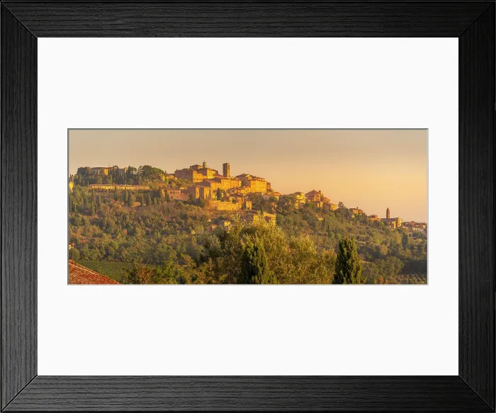 Framed Print : View of sunrise at hilltop medieval town of Montepulciano, Province of Siena, Tuscany, Italy, Europe Framed Print : View of sunrise at hilltop medieval town of Montepulciano, Province of Siena, Tuscany, Italy, Europe