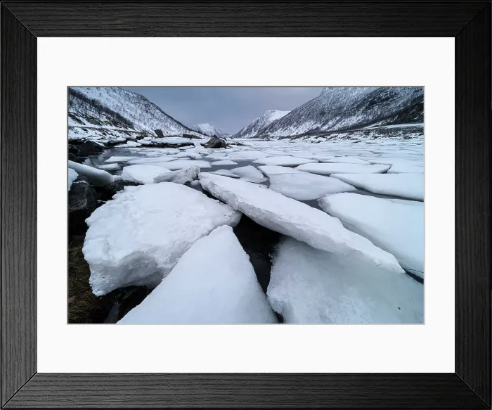 Framed Print : Ice blocks in Sifjordbotn, Senja, Troms og Finnmark, Norway, Scandinavia, Europe Framed Print : Ice blocks in Sifjordbotn, Senja, Troms og Finnmark, Norway, Scandinavia, Europe
