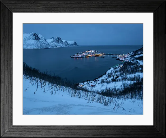 Framed Print : Husoy at dusk, Senja, Troms og Finnmark, Norway, Scandinavia, Europe Framed Print : Husoy at dusk, Senja, Troms og Finnmark, Norway, Scandinavia, Europe