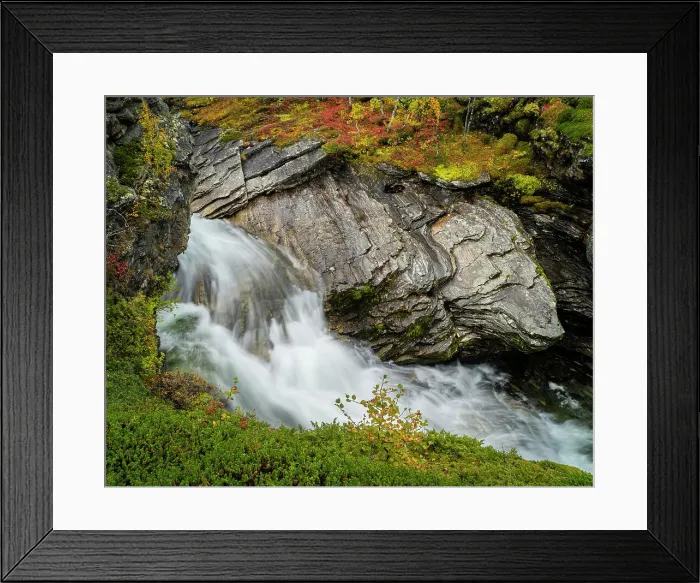 Framed Print : Rapids and rocks, autumn colour, Norway, Scandinavia, Europe Framed Print : Rapids and rocks, autumn colour, Norway, Scandinavia, Europe