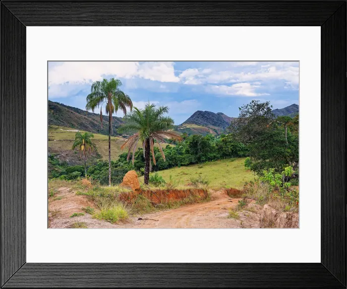 Framed Print : Red soil road, Serra da Canastra landscape, Minas Gerais state, Brazil, South America Framed Print : Red soil road, Serra da Canastra landscape, Minas Gerais state, Brazil, South America