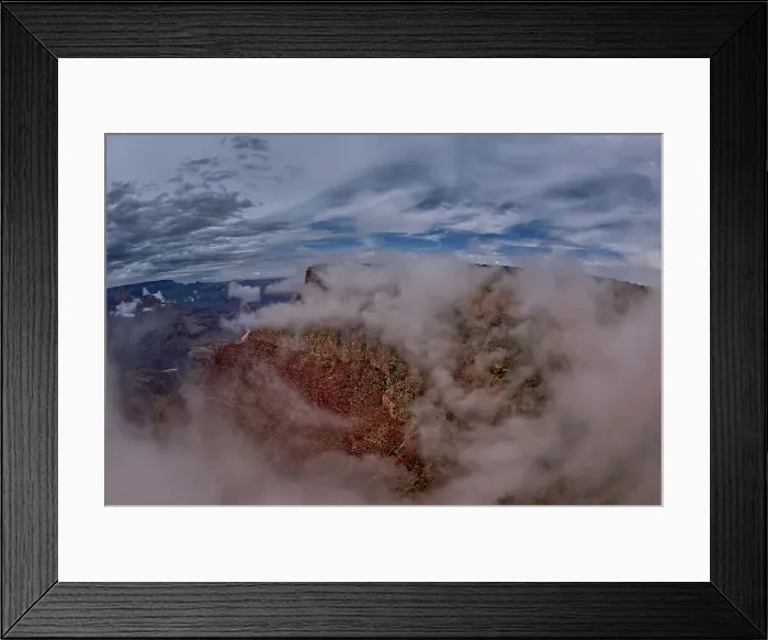 Framed Print : Zuni Point at Grand Canyon South Rim in the clouds viewed from Moran Point, Grand Canyon National Park, UNESCO World Heritage Site, Arizona, United States of America, North America Framed Print : Zuni Point at Grand Canyon South Rim in the clouds viewed from Moran Point, Grand Canyon National Park, UNESCO World Heritage Site, Arizona, United States of America, North America