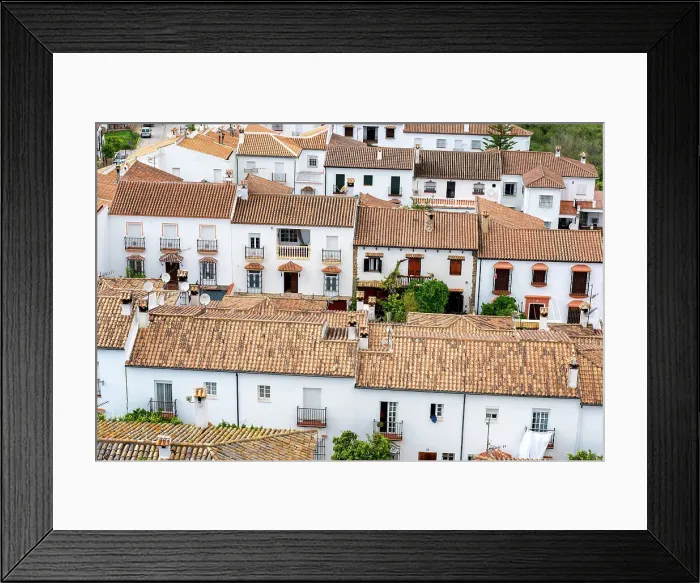 Framed Print : Traditional white houses of Zahara de la Sierra in Pueblos Blancos region, Andalusia, Spain, Europe Framed Print : Traditional white houses of Zahara de la Sierra in Pueblos Blancos region, Andalusia, Spain, Europe