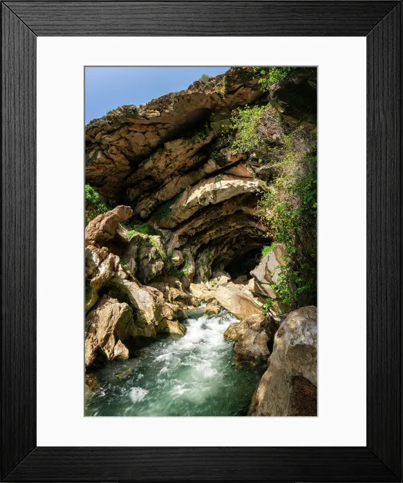 Framed Print : Cueva del Gato cave with a waterfall in Andalusia, Spain, Europe Framed Print : Cueva del Gato cave with a waterfall in Andalusia, Spain, Europe