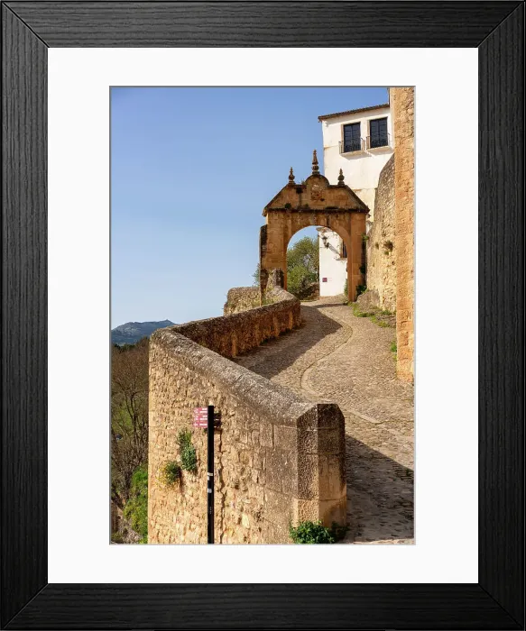 Framed Print : Entrance of traditional white village of Ronda, Pueblos Blancos, Andalusia, Spain, Europe Framed Print : Entrance of traditional white village of Ronda, Pueblos Blancos, Andalusia, Spain, Europe