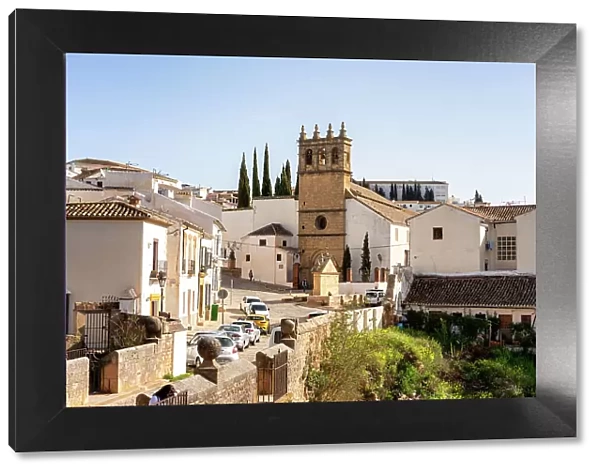 View of white village, Ronda, Pueblos Blancos, Andalusia, Spain, Europe