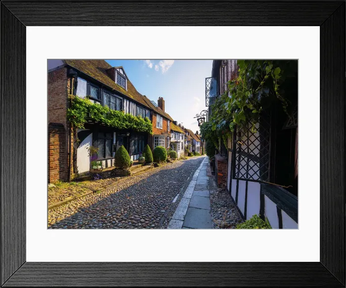 Framed Print : Popular Mermaid Street at sunset, Rye, East Sussex, England, United Kingdom, Europe Framed Print : Popular Mermaid Street at sunset, Rye, East Sussex, England, United Kingdom, Europe