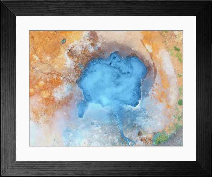 Framed Print : Aerial abstract view of the geothermal area near to Icleandic southern coast, Iceland, Polar Regions Framed Print : Aerial abstract view of the geothermal area near to Icleandic southern coast, Iceland, Polar Regions