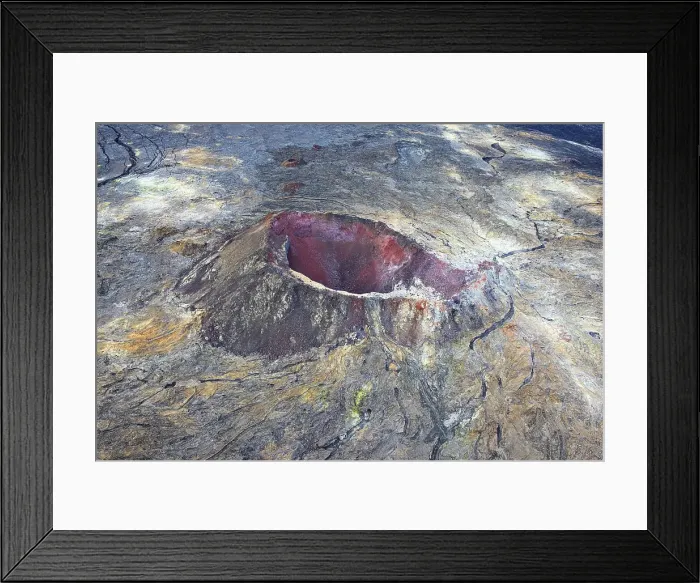 Framed Print : Aerial view of the eruption area near to Reykjavik, Icelandic southern coast, Iceland, Polar Regions Framed Print : Aerial view of the eruption area near to Reykjavik, Icelandic southern coast, Iceland, Polar Regions