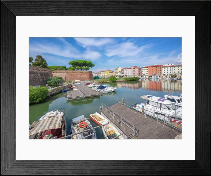 Framed Print : View of Nuova Fortress and canal, Livorno, Province of Livorno, Tuscany, Italy, Europe Framed Print : View of Nuova Fortress and canal, Livorno, Province of Livorno, Tuscany, Italy, Europe