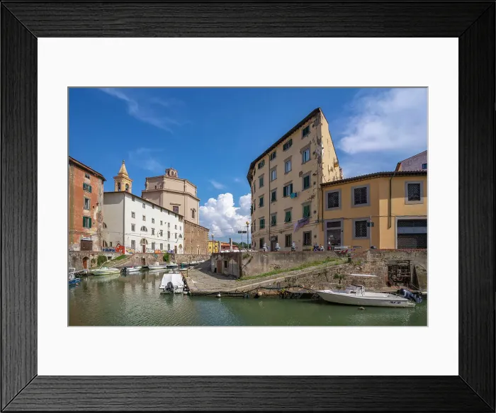 Framed Print : View of Church of St. Catherine and canal, Livorno, Province of Livorno, Tuscany, Italy, Europe Framed Print : View of Church of St. Catherine and canal, Livorno, Province of Livorno, Tuscany, Italy, Europe