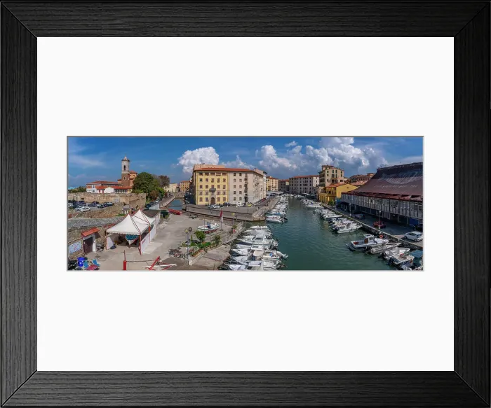 Framed Print : View from Punto Panoramico Ponte Santa Trinita, Livorno, Province of Livorno, Tuscany, Italy, Europe Framed Print : View from Punto Panoramico Ponte Santa Trinita, Livorno, Province of Livorno, Tuscany, Italy, Europe