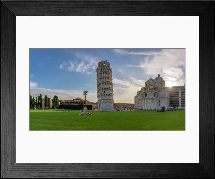 Framed Print : View of Pisa Cathedral and Leaning Tower of Pisa at sunset, UNESCO World Heritage Site, Pisa, Province of Pisa, Tuscany, Italy, Europe Framed Print : View of Pisa Cathedral and Leaning Tower of Pisa at sunset, UNESCO World Heritage Site, Pisa, Province of Pisa, Tuscany, Italy, Europe