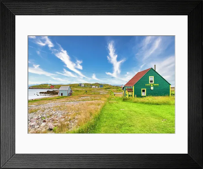 Framed Print : Old fishing houses, Ile aux Marins, fishermen's island, Territorial Collectivity of Saint-Pierre and Miquelon, Overseas Collectivity of France, North America Framed Print : Old fishing houses, Ile aux Marins, fishermen's island, Territorial Collectivity of Saint-Pierre and Miquelon, Overseas Collectivity of France, North America