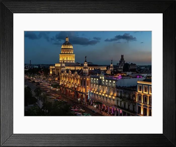 Framed Print : View at night over Havana and its Capitol, Havana, Cuba, West Indies, Central America Framed Print : View at night over Havana and its Capitol, Havana, Cuba, West Indies, Central America