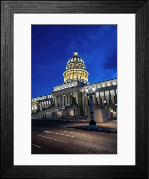 Framed Print : Nightshot of the Capitol in Havana, Cuba, West Indies, Central America Framed Print : Nightshot of the Capitol in Havana, Cuba, West Indies, Central America