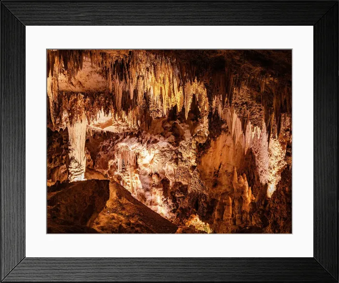 Framed Print : Stalactites in the main cave at Carlsbad Caverns National Park, UNESCO World Heritage Site, located in the Guadalupe Mountains, New Mexico, United States of America, North America Framed Print : Stalactites in the main cave at Carlsbad Caverns National Park, UNESCO World Heritage Site, located in the Guadalupe Mountains, New Mexico, United States of America, North America