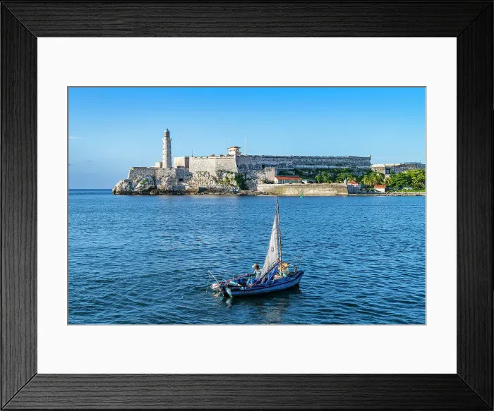 Framed Print : Little fishing boat in front of Fort of San Carlos of the Cabin (Fortaleza de San Carlos de la Cabana (Fort of St. Charles), UNESCO World Heritage Site, Havana, Cuba, West Indies, Central America Framed Print : Little fishing boat in front of Fort of San Carlos of the Cabin (Fortaleza de San Carlos de la Cabana (Fort of St. Charles), UNESCO World Heritage Site, Havana, Cuba, West Indies, Central America