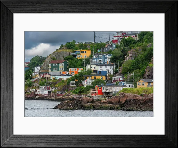 Framed Print : Colourful houses, St. John's, Newfoundland, Canada, North America Framed Print : Colourful houses, St. John's, Newfoundland, Canada, North America